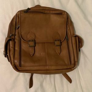 Vintage Colombian leather backpack